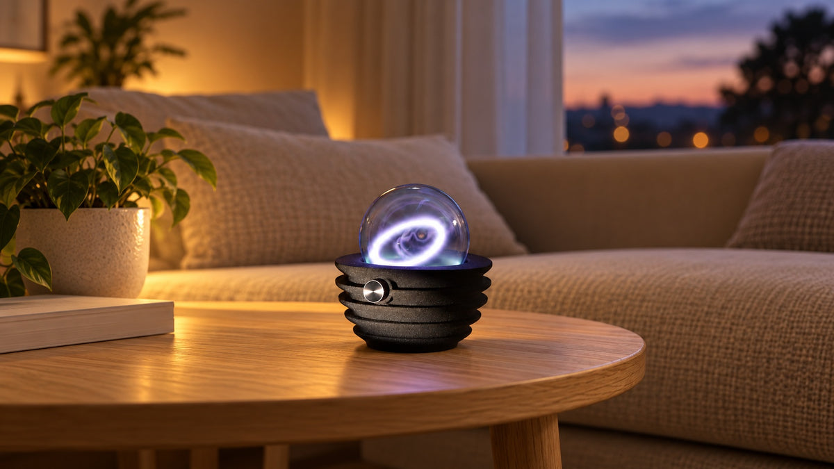 REAZE A300 in a warm living room — AI-assisted lifestyle image